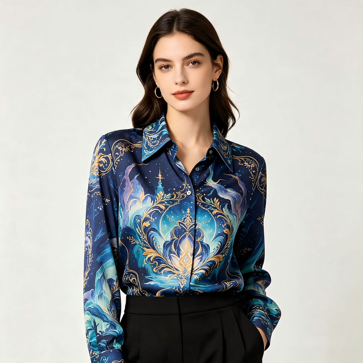 Celestial Mystic Regular Fit Spread Collar Shirt