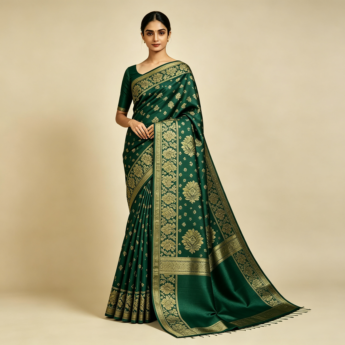 Tanchoi Banarasi Silk Saree