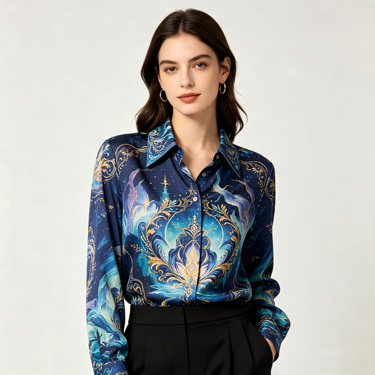 Celestial Mystic Regular Fit Spread Collar Shirt